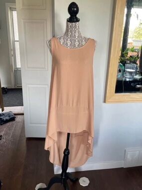 Oak + Fort Minimalist High Low Midi Dress. Small.